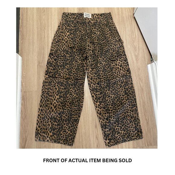 Viral Damson Madder Dion Leopard Cargo Jean - US 14 / UK 18 - Picture 3 of 7